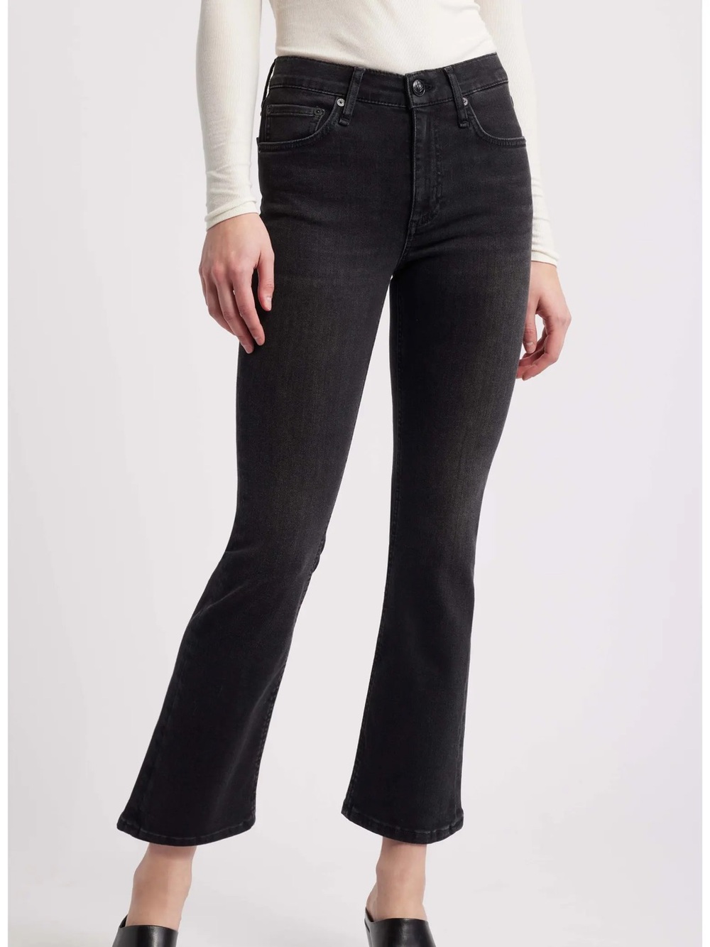 Rag & Bone Peyton Mid-Rise Ankle Bootcut Jeans in Cornelia